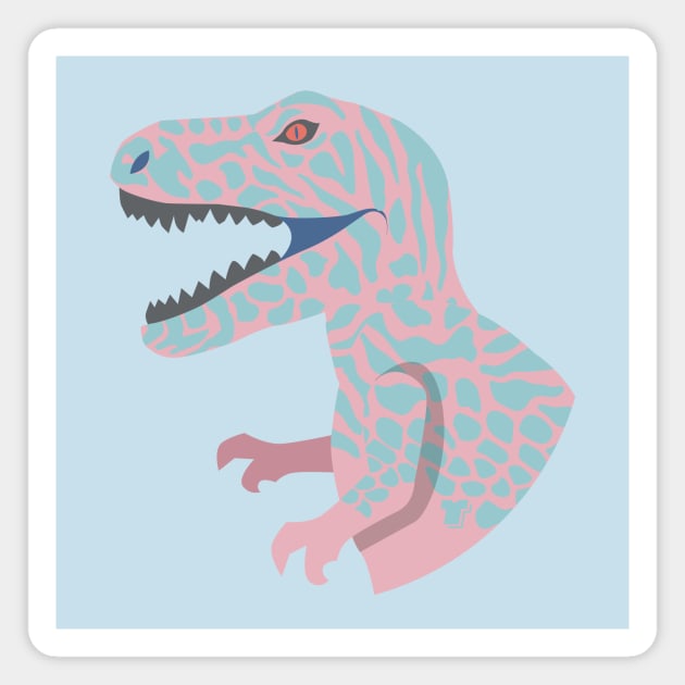 PINK REX Magnet by justduick